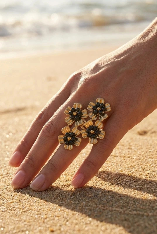 Mayorista Bijoux Mystères - Anillo de acero inoxidable ajustable