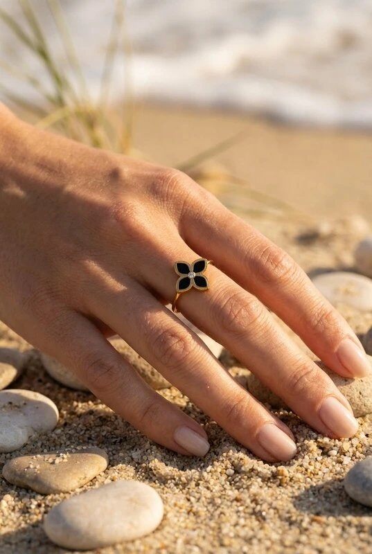 Mayorista Bijoux Mystères - Anillo de acero inoxidable ajustable