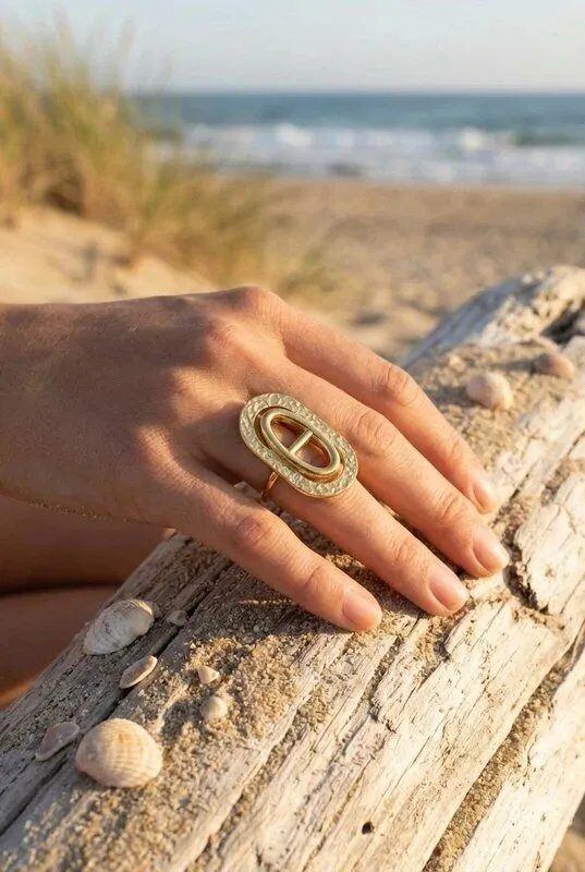 Mayorista Bijoux Mystères - Anillo de acero inoxidable ajustable