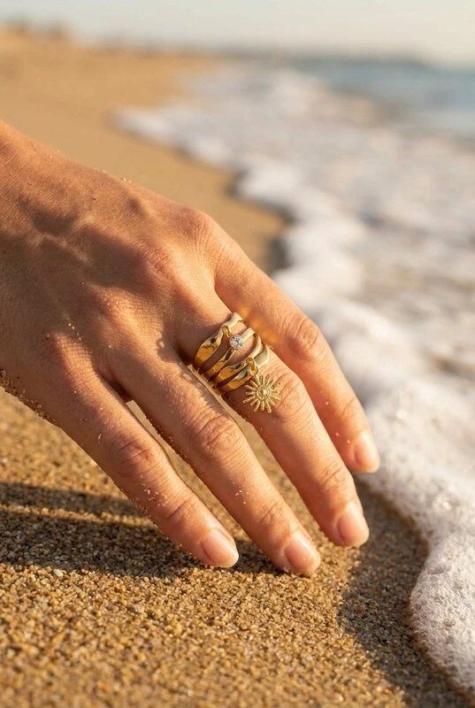 Mayorista Bijoux Mystères - Anillo ajustable de acero inoxidable