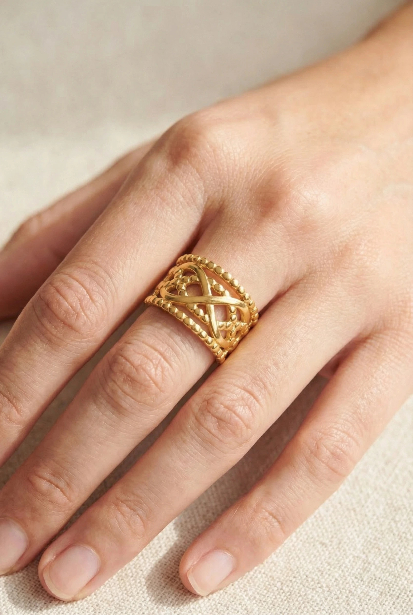 Grossiste Bijoux Mystères - Bague en acier inoxydable ajustable