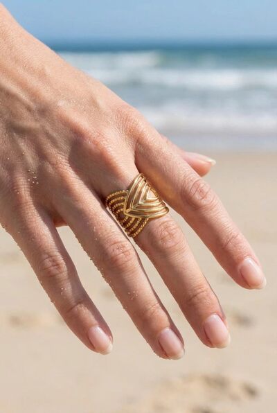 Mayorista Bijoux Mystères - Anillo de acero inoxidable ajustable Mayorista Bijoux Mystères - Anillo de acero inoxidable ajustable
