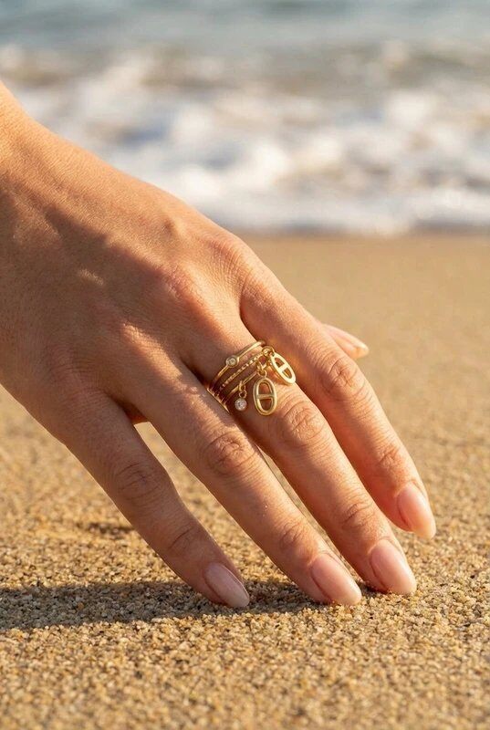 Mayorista Bijoux Mystères - Anillo de acero inoxidable ajustable