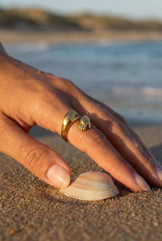 Mayorista Bijoux Mystères - Anillo de acero inoxidable ajustable Mayorista Bijoux Mystères - Anillo de acero inoxidable ajustable
