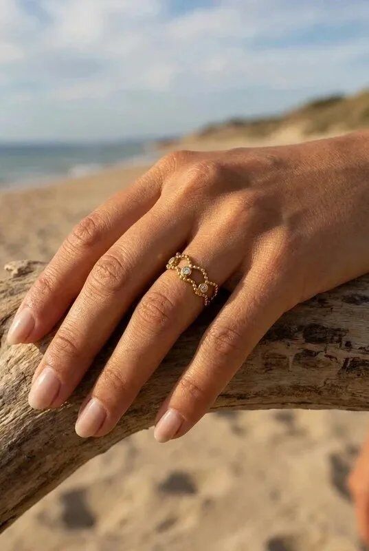 Mayorista Bijoux Mystères - Anillo ajustable de acero inoxidable