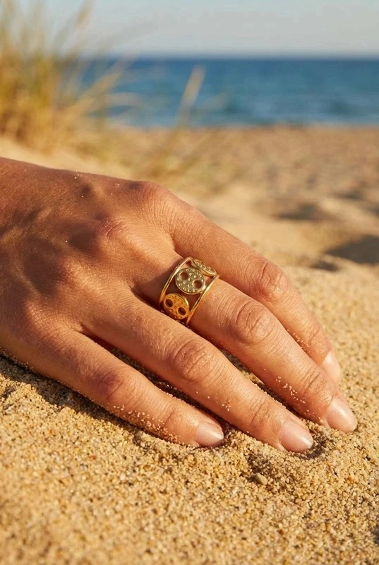 Mayorista Bijoux Mystères - Anillo de acero inoxidable ajustable