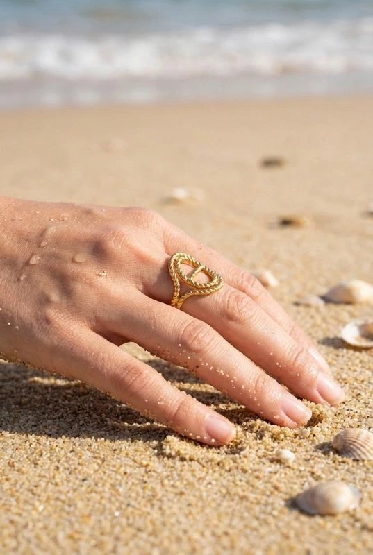 Mayorista Bijoux Mystères - Anillo de acero inoxidable ajustable Mayorista Bijoux Mystères - Anillo de acero inoxidable ajustable