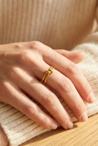 Mayorista Bijoux Mystères - Anillo de acero inoxidable ajustable Mayorista Bijoux Mystères - Anillo de acero inoxidable ajustable