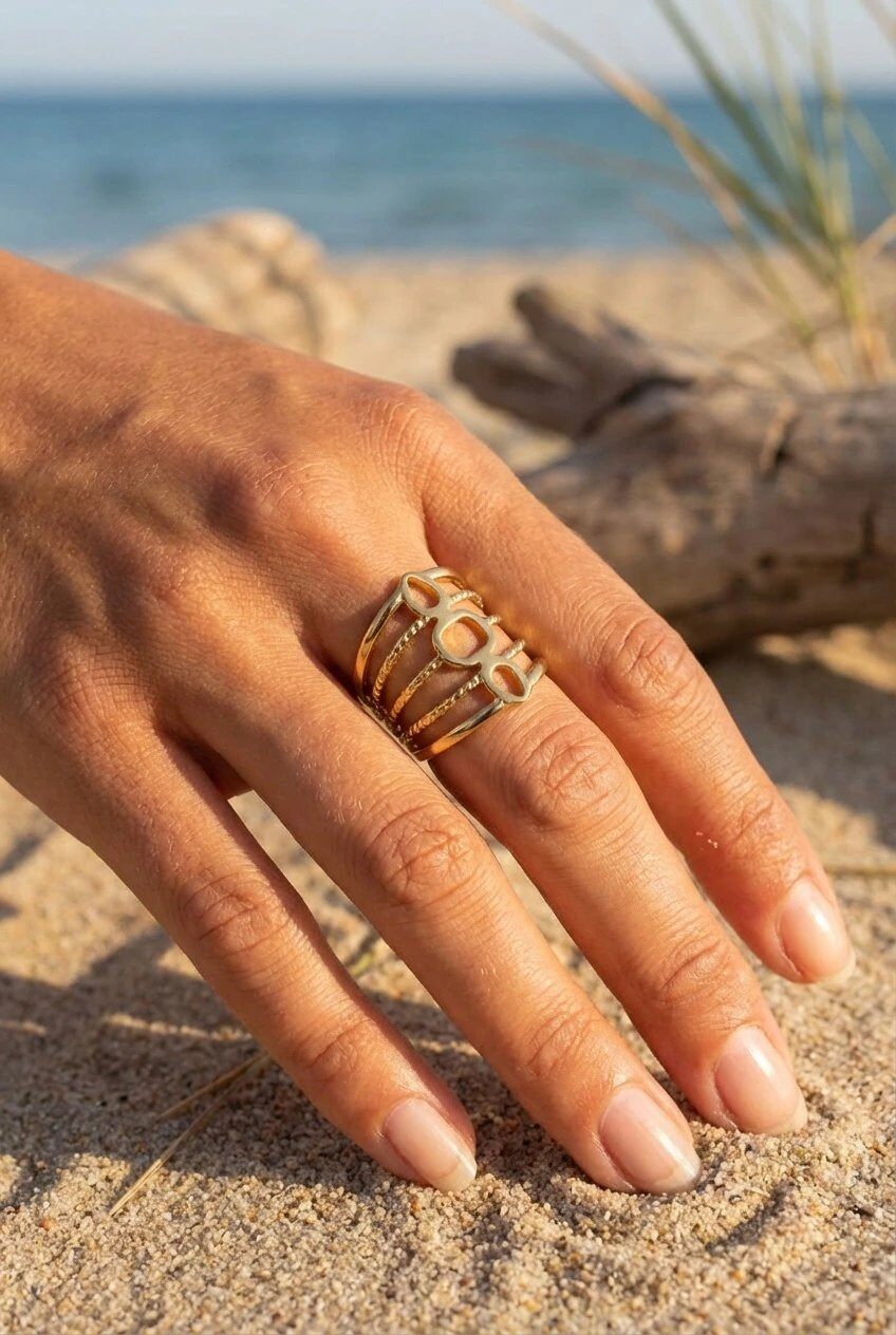 Mayorista Bijoux Mystères - Anillo de acero inoxidable ajustable