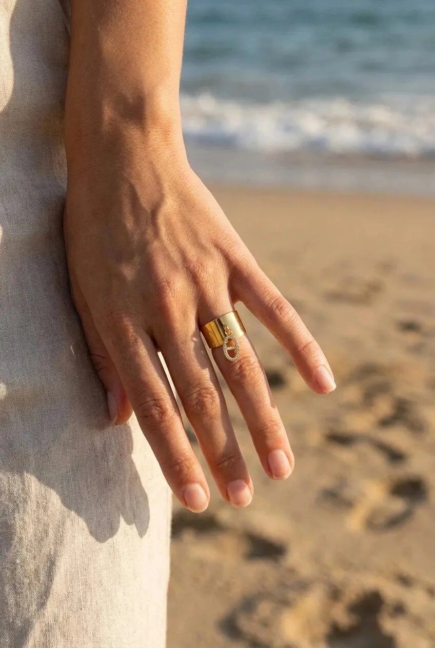 Mayorista Bijoux Mystères - Anillo ajustable de acero inoxidable