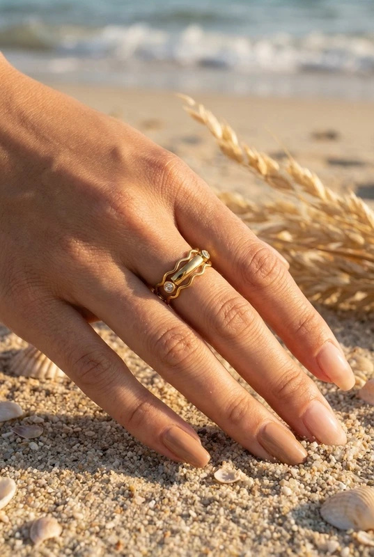 Wholesaler Bijoux Mystères - Adjustable stainless steel ring