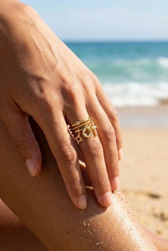 Mayorista Bijoux Mystères - Anillo ajustable de acero inoxidable
