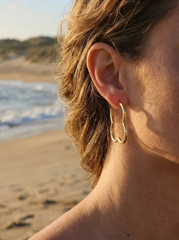Mayorista Bijoux Mystères - Pendientes de aro de acero inoxidable