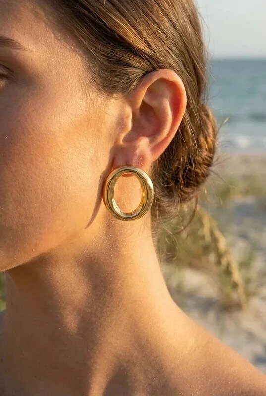 Mayorista Bijoux Mystères - Pendientes de aro de acero inoxidable