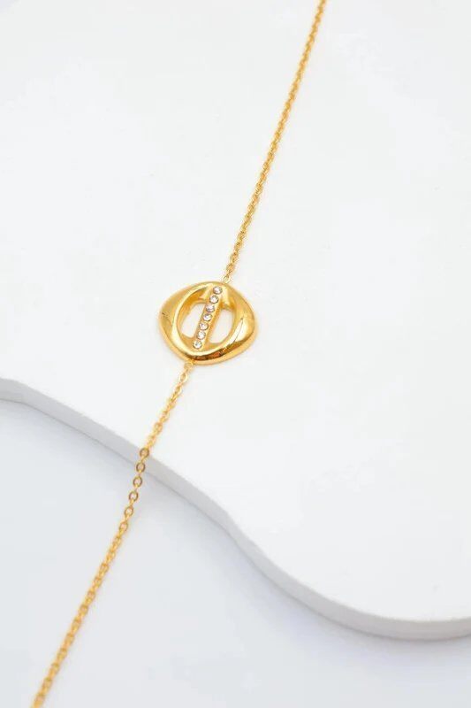Grossista Bijoux Mystères - Bracciale con elemento centrale decorato con strass