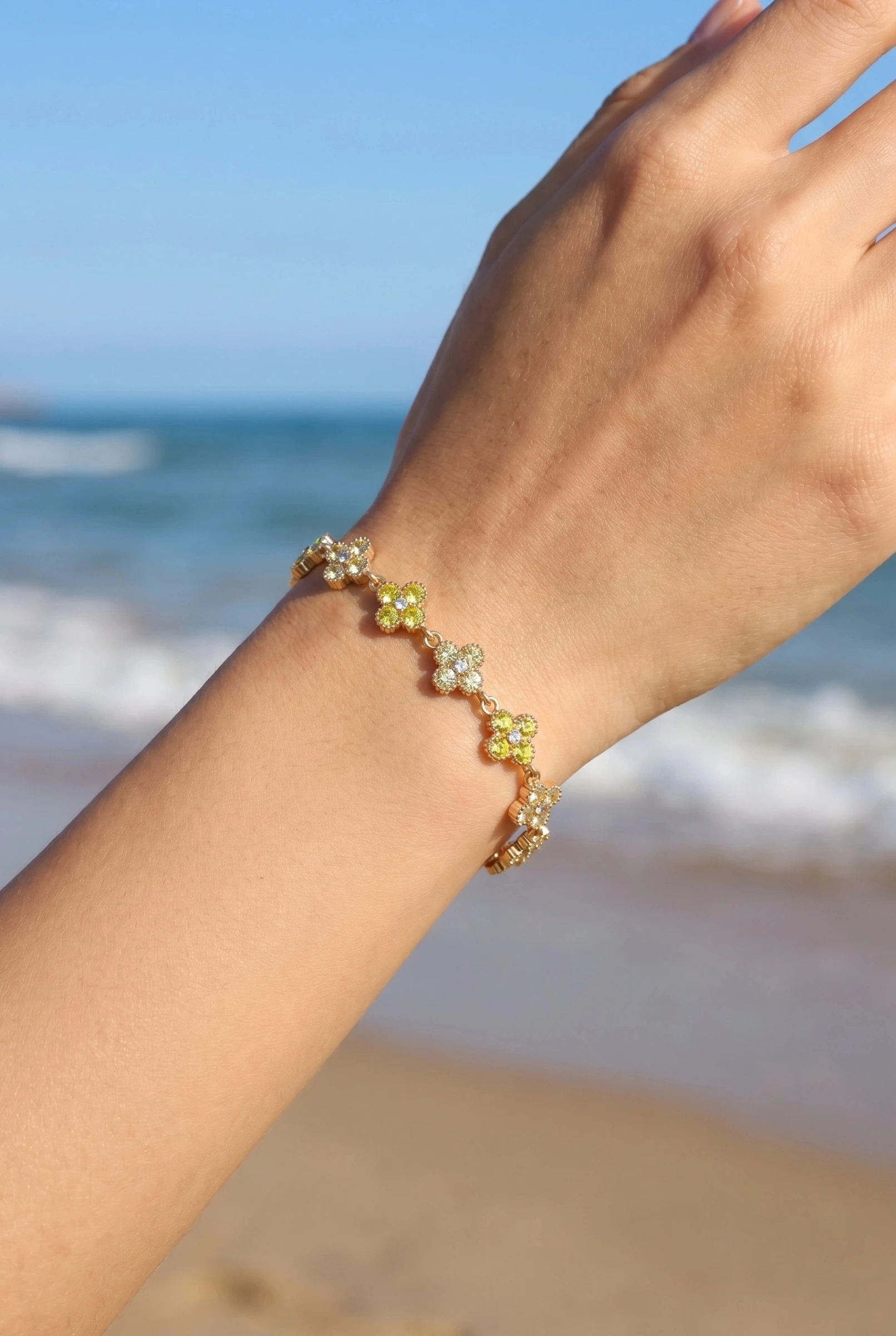 Mayorista Bijoux Mystères - Pulsera de tréboles princesa colorida