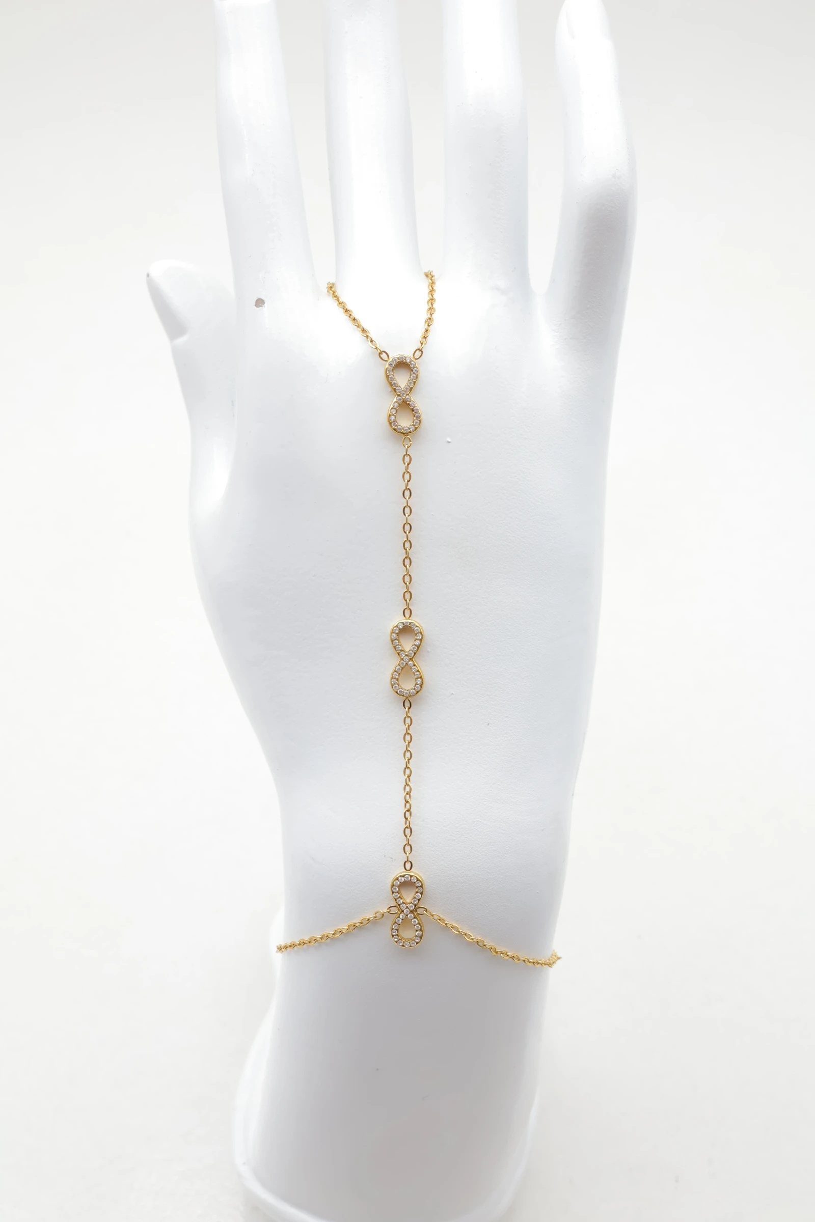 Grossiste Bijoux Mystères - Bracelet de main en acier inoxydable