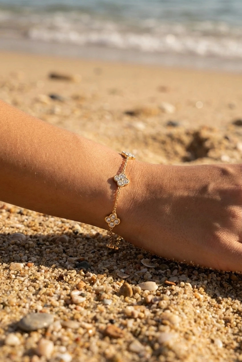 Grossiste Bijoux Mystères - Bracelet avec motifs quadrilobés