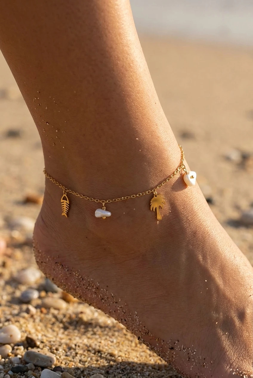 Wholesaler Bijoux Mystères - Stainless steel ankle chain