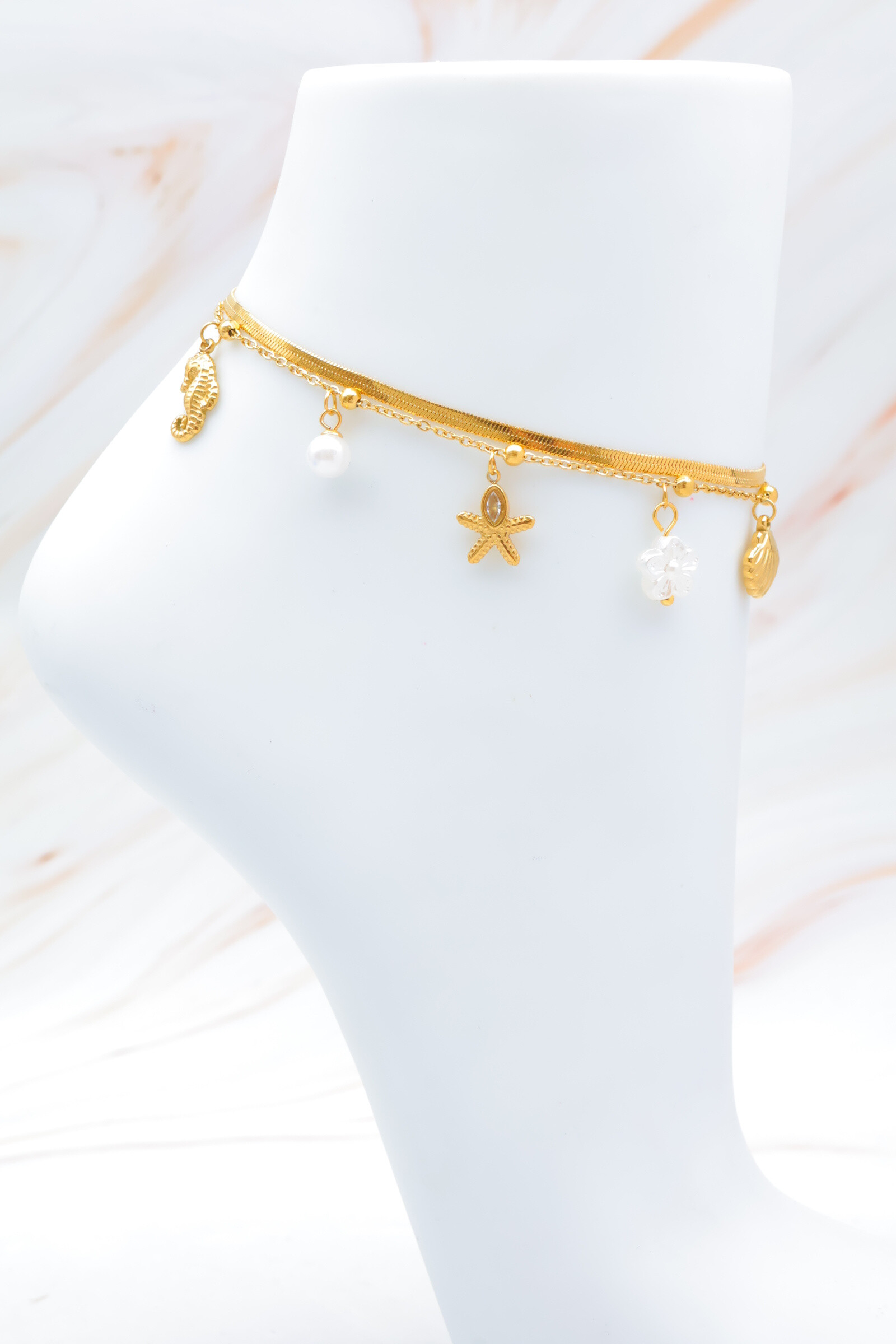 Wholesaler Bijoux Mystères - Stainless steel ankle chain