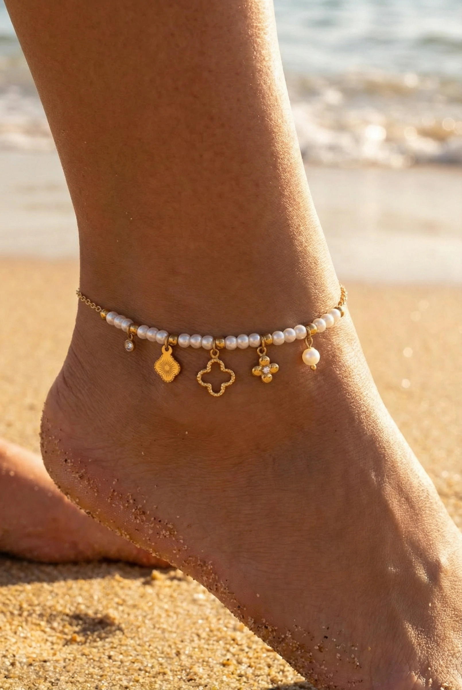 Mayorista Bijoux Mystères - Cadena de tobillo de acero inoxidable