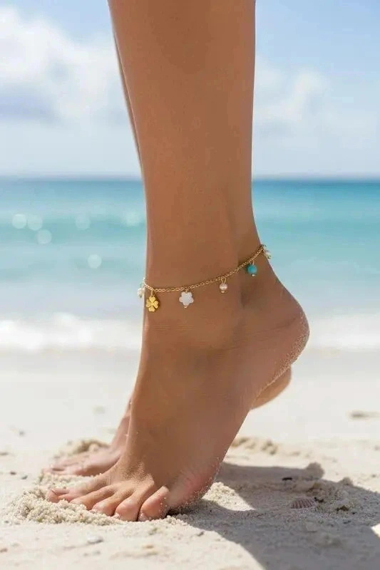 Großhändler Bijoux Mystères - Knöchelkette aus Edelstahl