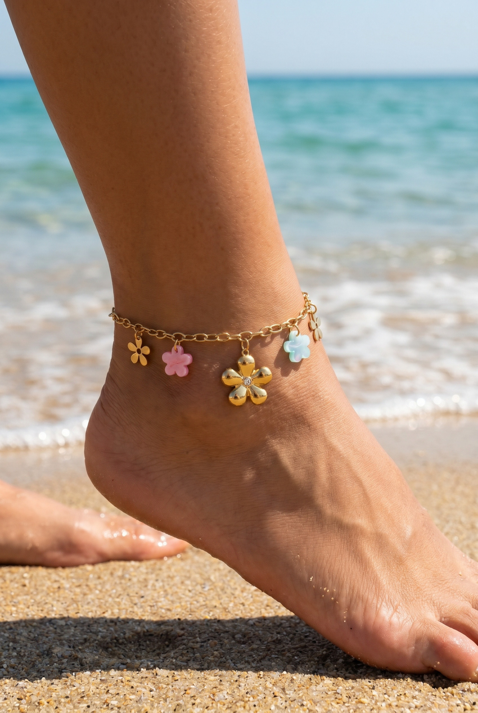 Grossiste Bijoux Mystères - Chaîne de cheville en acier inoxydable