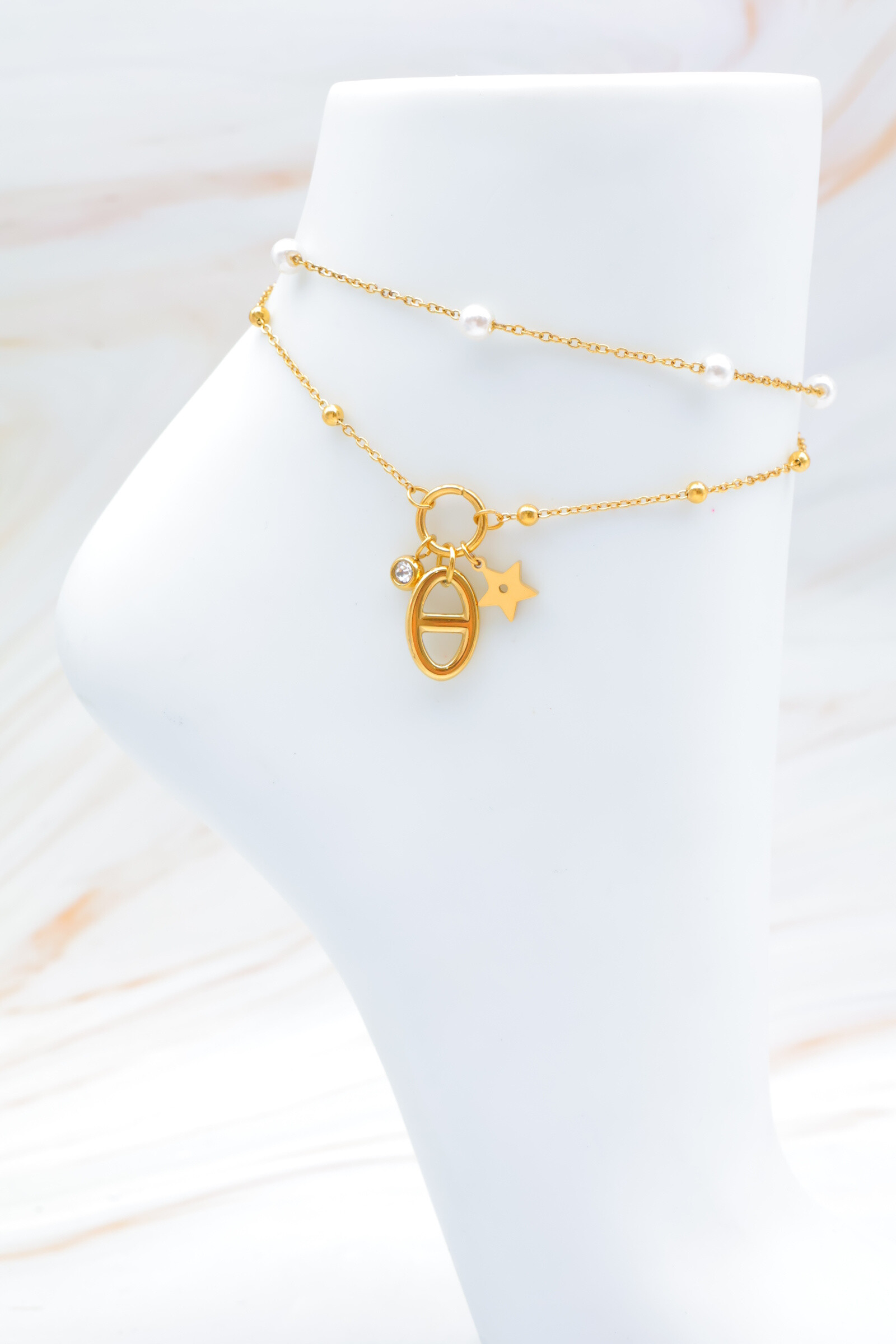 Wholesaler Bijoux Mystères - Stainless steel ankle chain