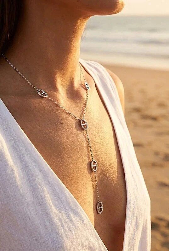 Mayorista Bijoux Mystères - Collar en Y de acero inoxidable