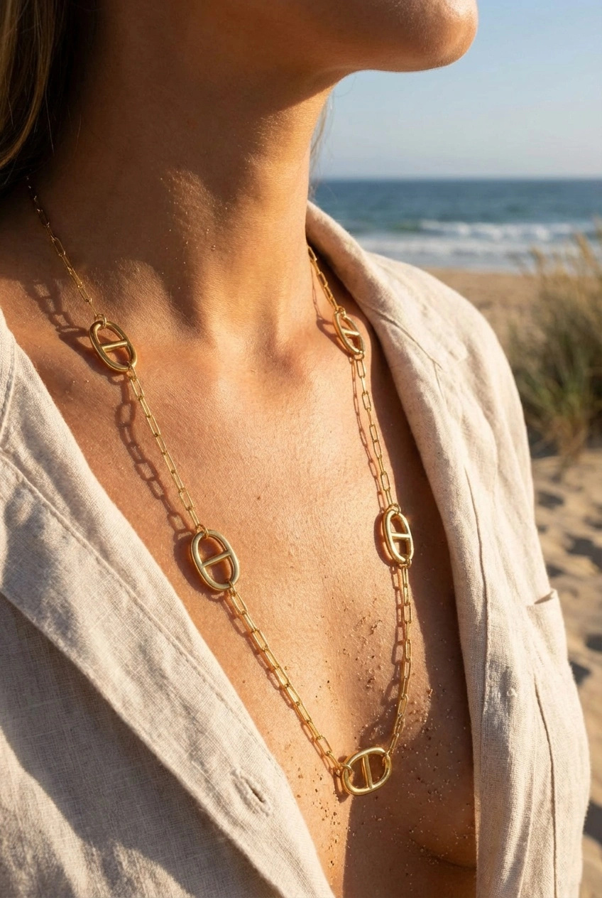 Grossiste Bijoux Mystères - Sautoir en acier inoxydable
