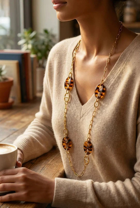 Grossiste Bijoux Mystères - Sautoir en acier inoxydable