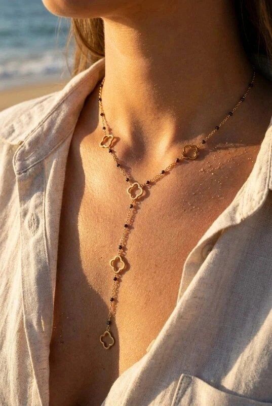 Grossiste Bijoux Mystères - Collier en Y en acier inoxydable