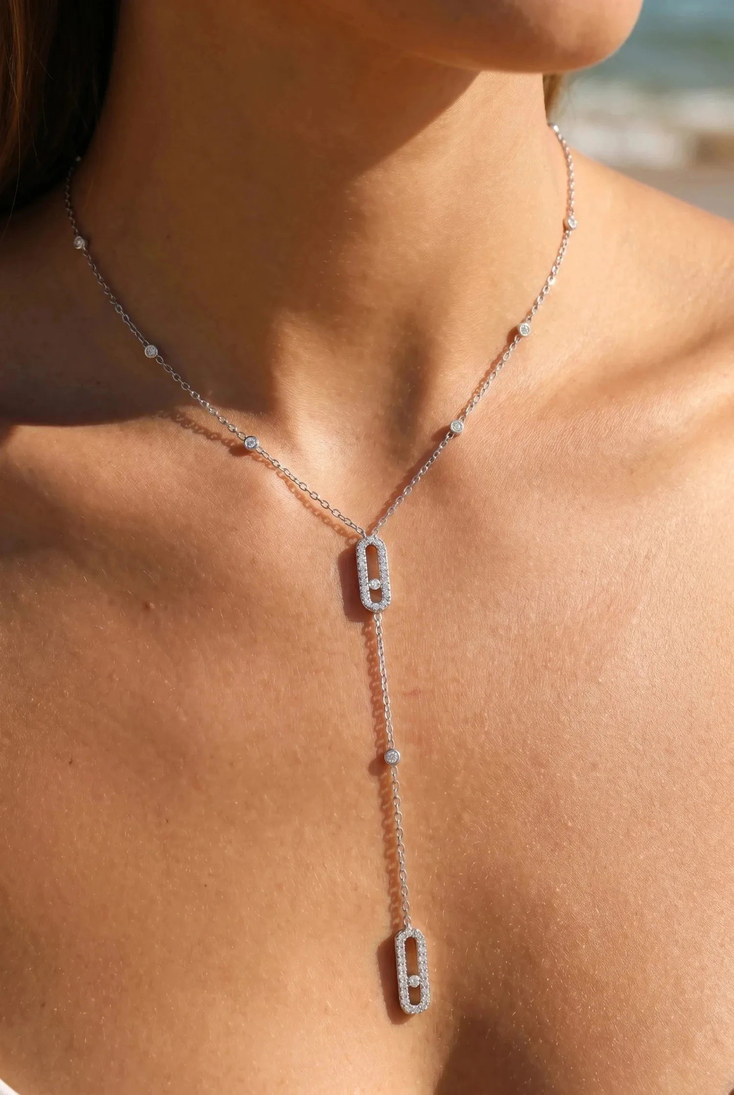 Grossiste Bijoux Mystères - Collier en Y en acier inoxydable
