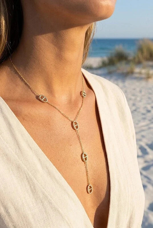 Mayorista Bijoux Mystères - Collar en Y de acero inoxidable