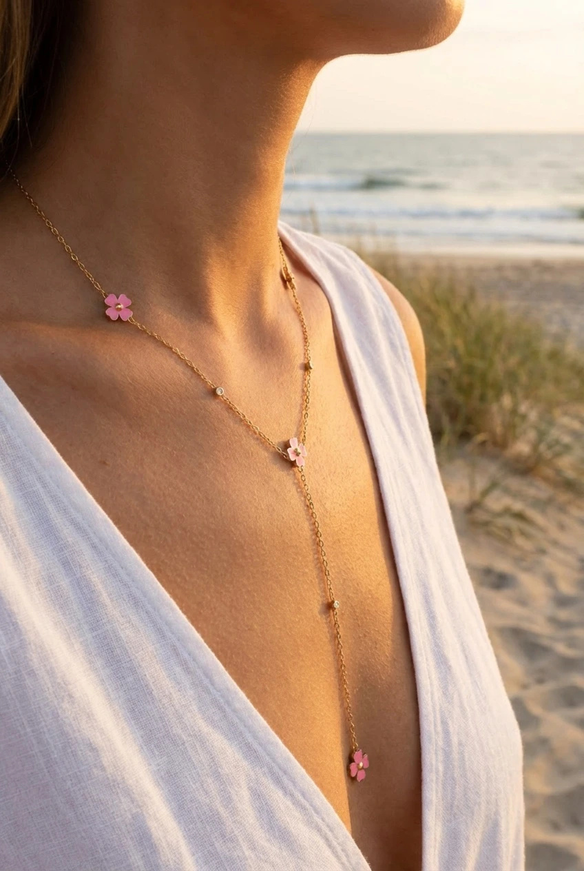 Grossiste Bijoux Mystères - Collier en Y en acier inoxydable