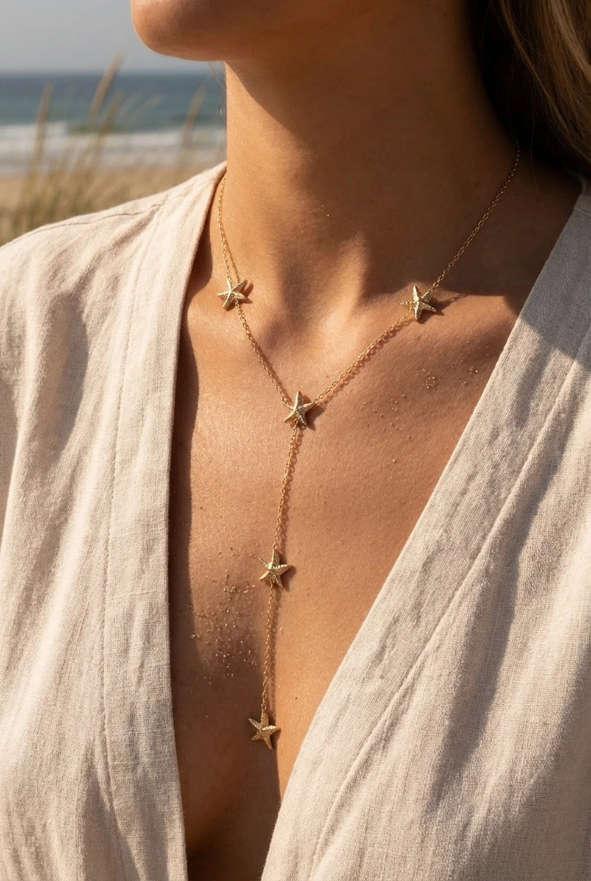 Mayorista Bijoux Mystères - Collar en Y de acero inoxidable