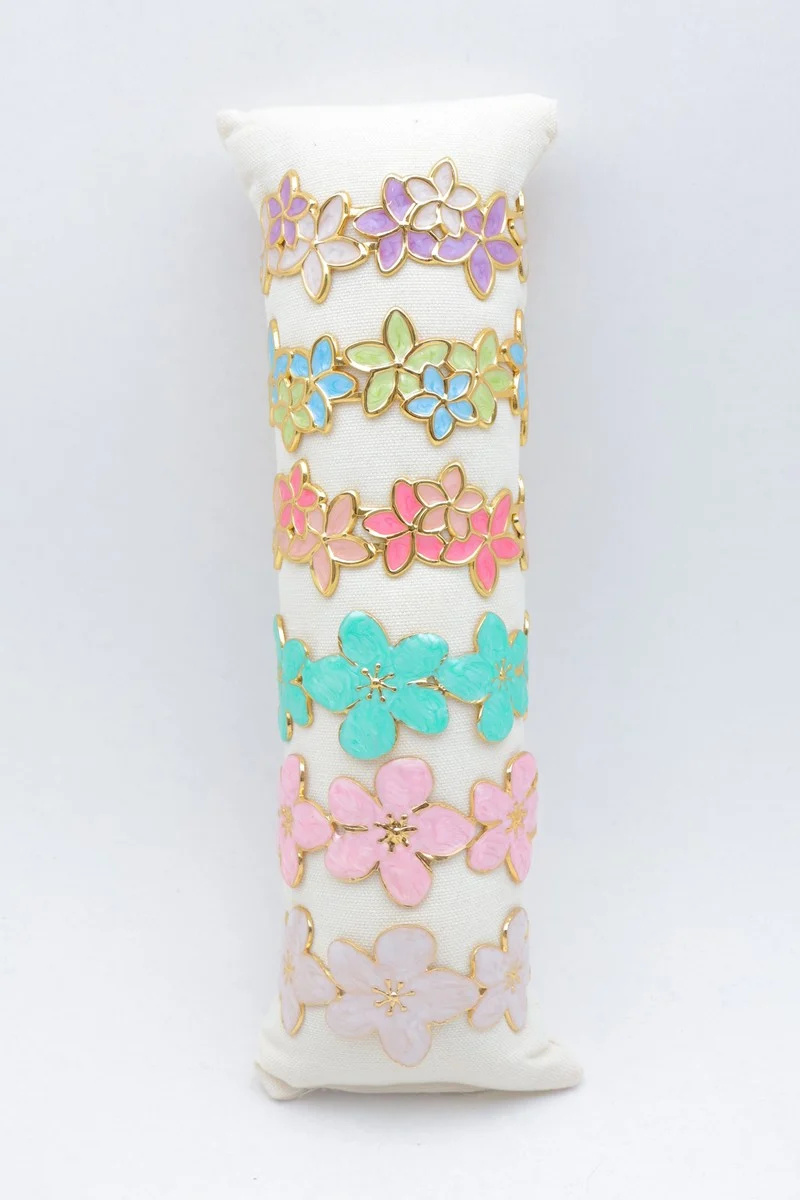 Mayorista Bijoux Mystères - Juego de 6 pulseras de acero inoxidable con cojín