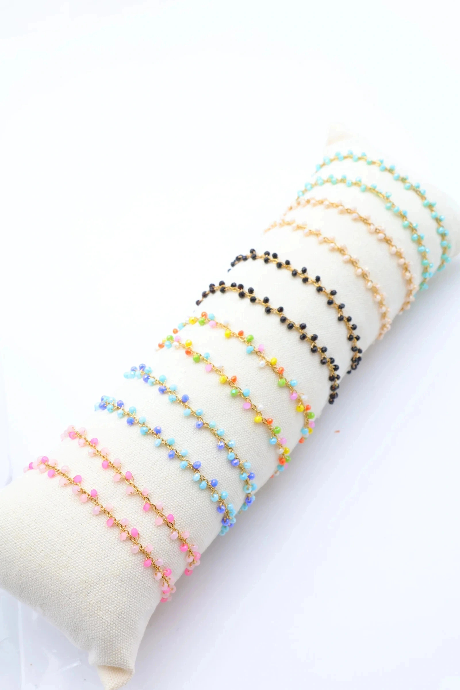 Mayorista Bijoux Mystères - Pack de 12 pulseras de acero inoxidable con cojín