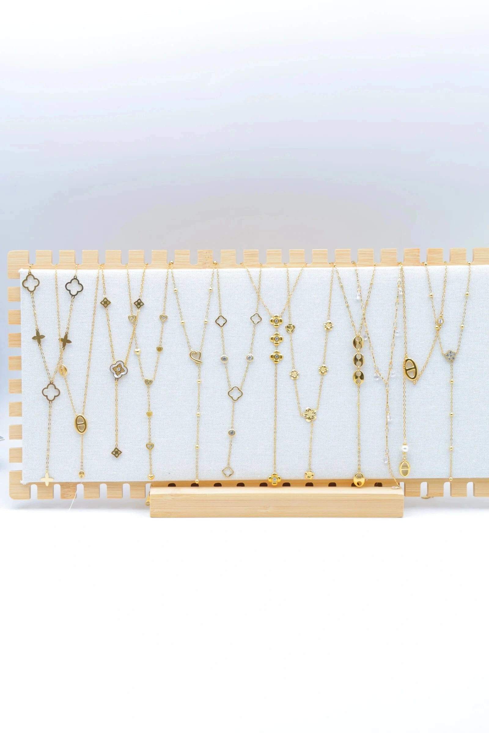Mayorista Bijoux Mystères - Conjunto de 12 collares de acero inoxidable con pantalla