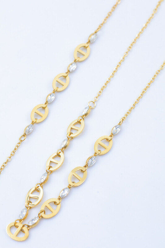 Mayorista Bijoux Mystères - Juego de joyas de acero inoxidable