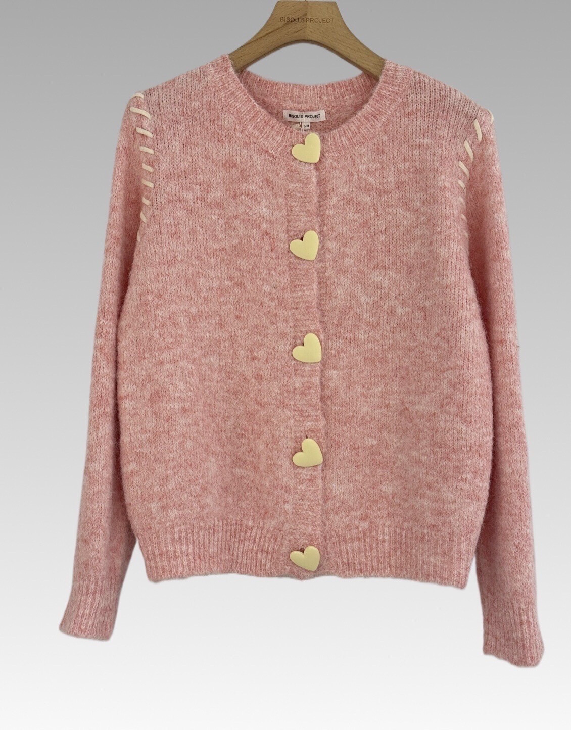 Wholesaler Bisou's project - heart button spring sweater