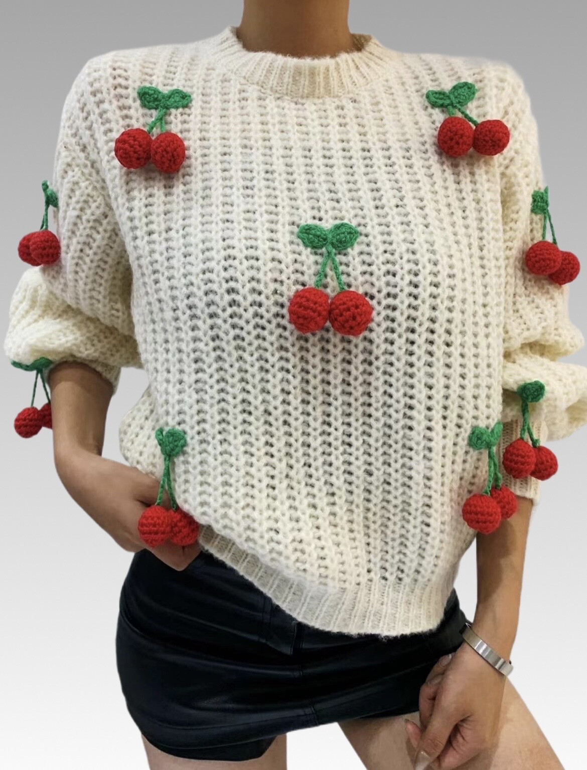 Wholesaler Bisou's project - cherry sweater