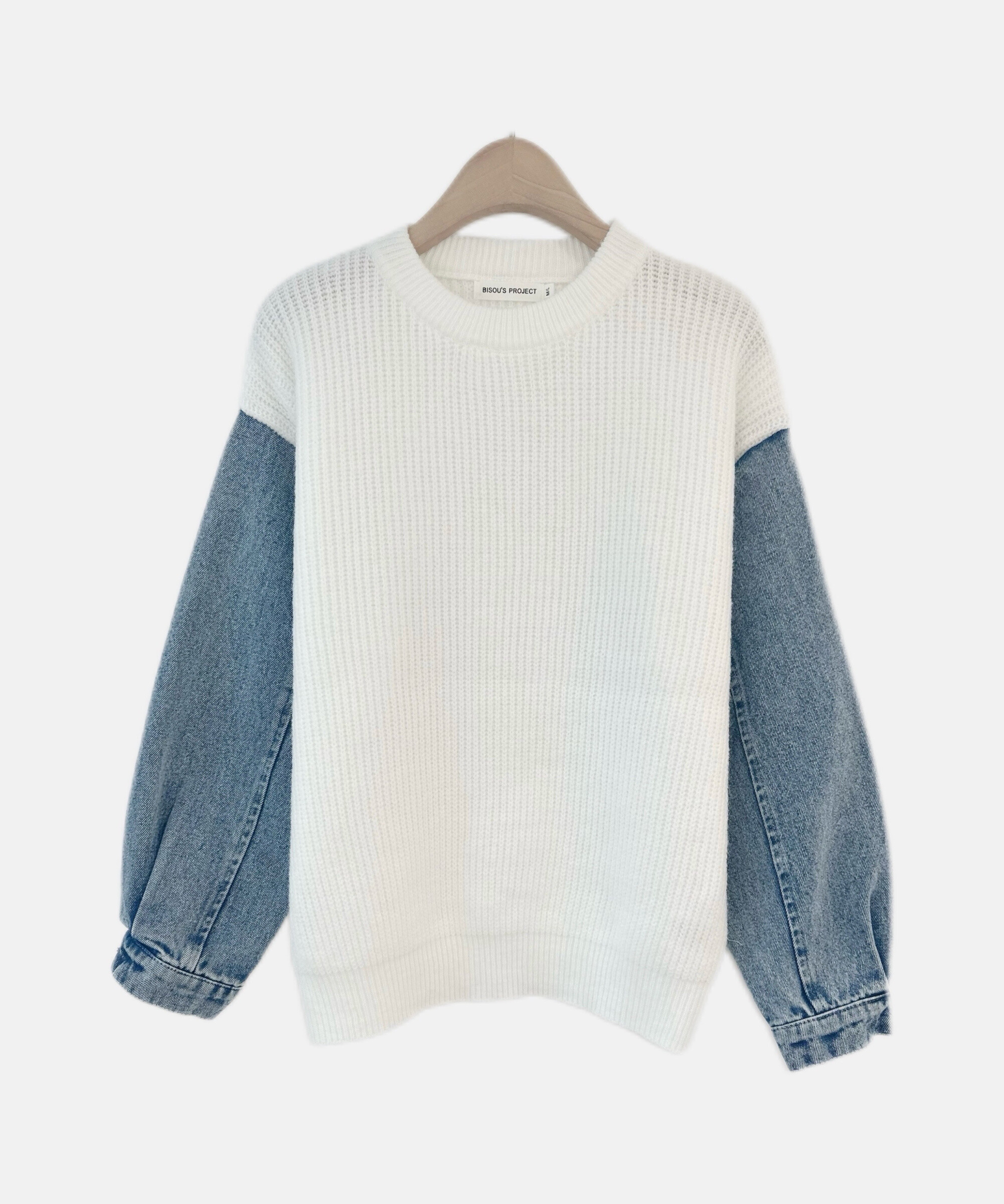 Wholesaler Bisou's project - Denim sleeve sweater