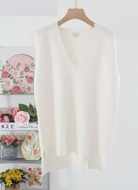 Wholesaler Bluoltre - V-neck sleeveless sweater