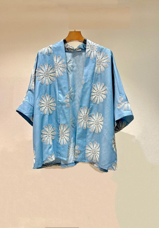 Grossista Bluoltre - Kimono fiorito di cotone