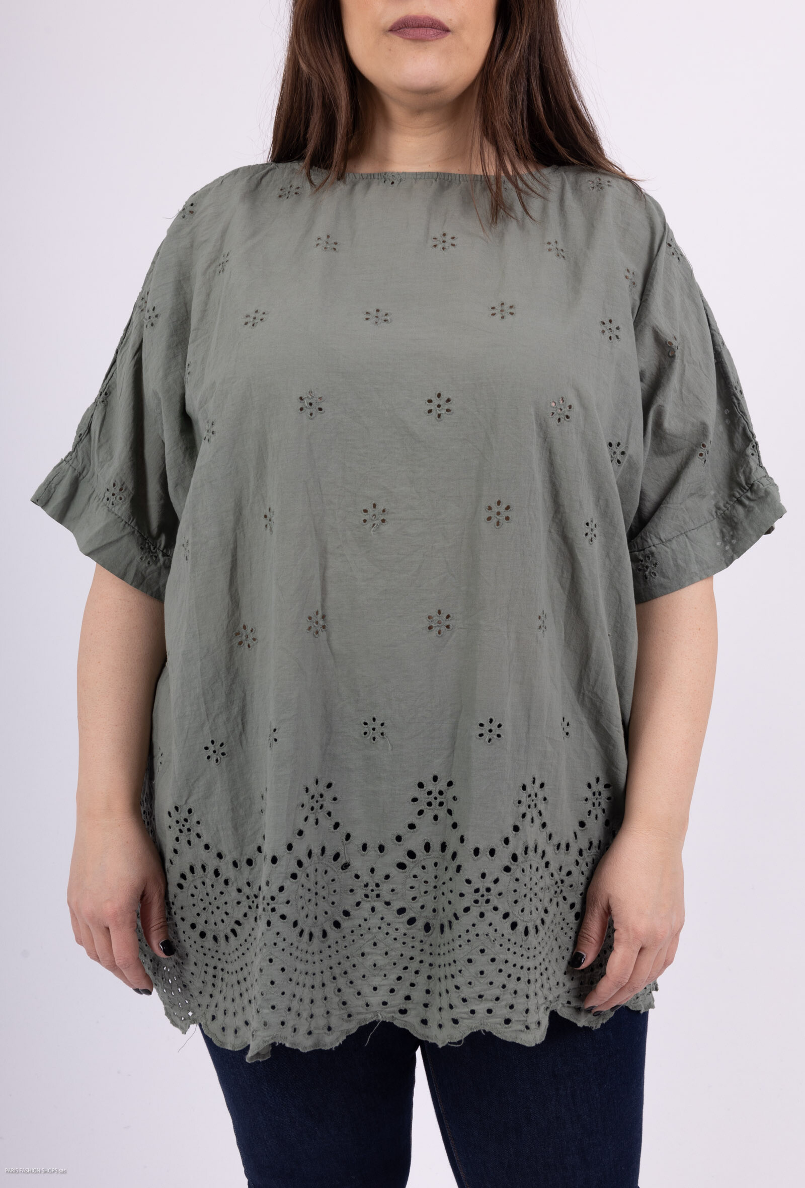 Wholesaler Bobo Glam' - English embroidery cotton blouse