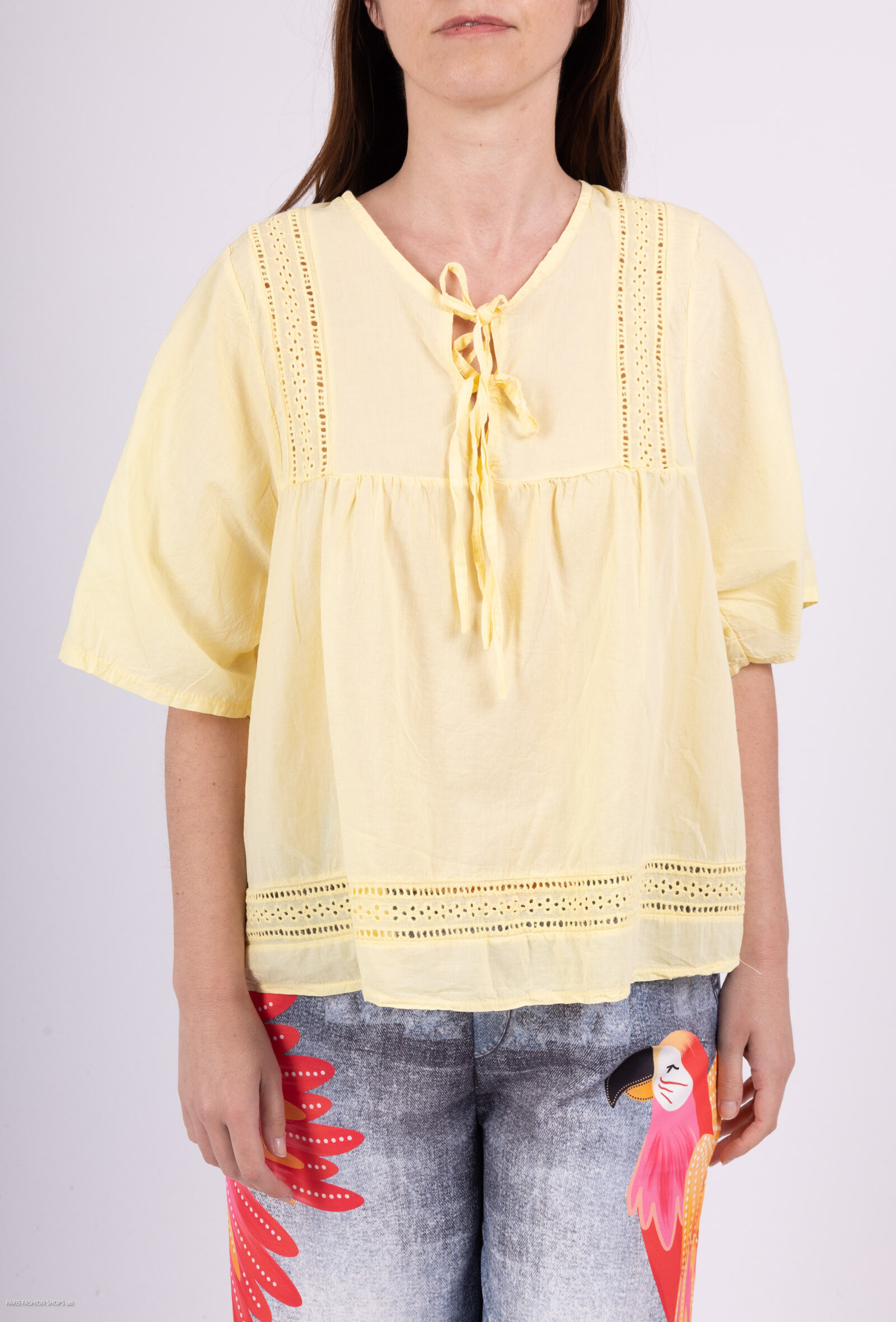 Wholesaler Bobo Glam' - Short sleeve lace blouse