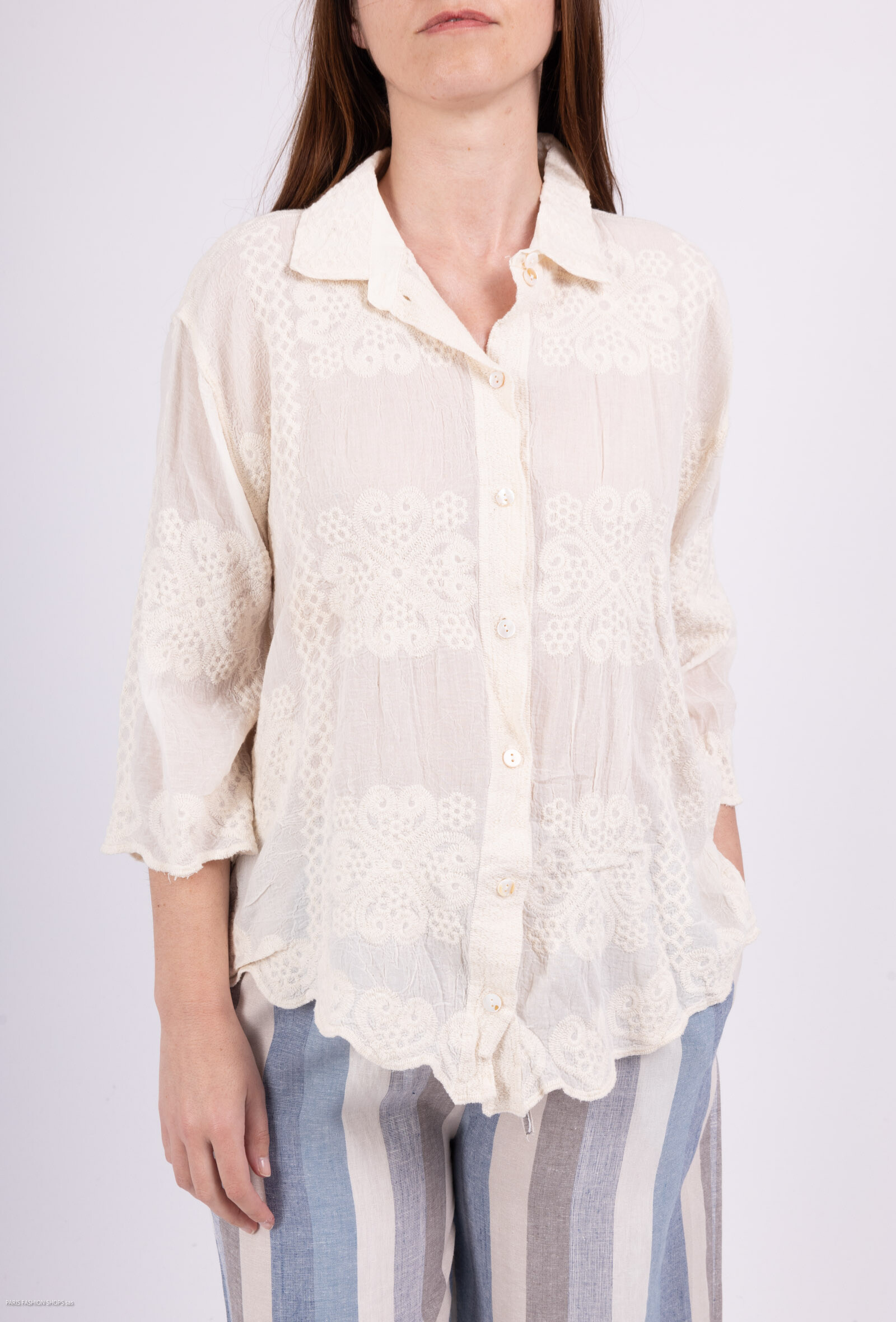 Wholesaler Bobo Glam' - Embroidery cotton blouse