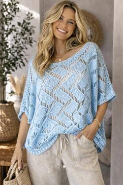Großhändler Bobo Glam' - Gehäkelte Kimono-Pullover. Lockere Passform