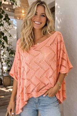Großhändler Bobo Glam' - Gehäkelte Kimono-Pullover. Lockere Passform